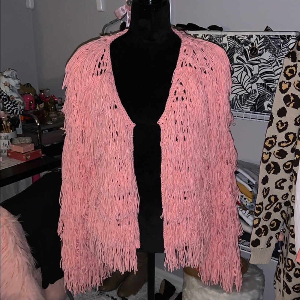 Pink cardigan